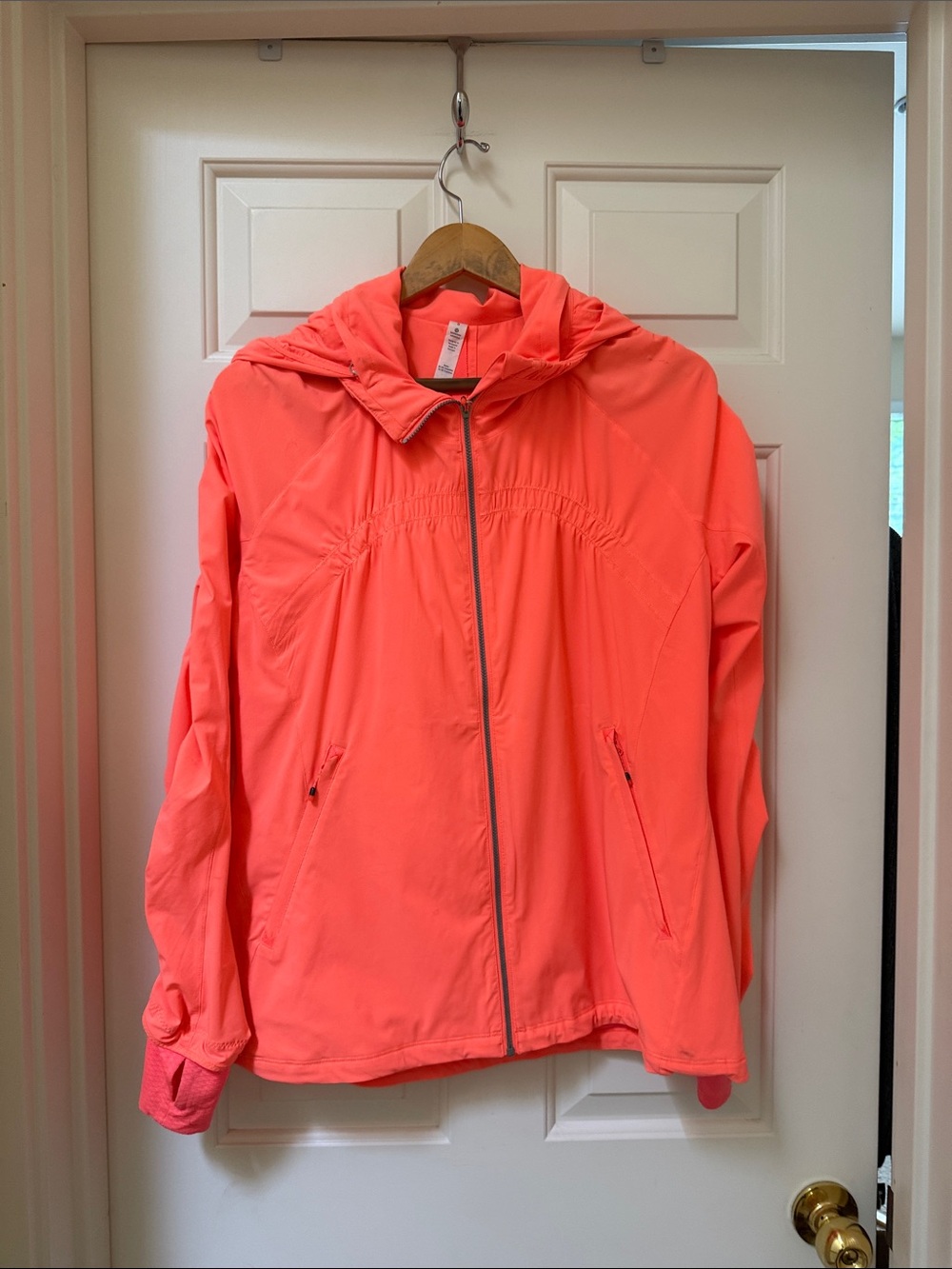 Lululemon Gather Me Slightly Running Jacket Very Light Flare Orange Size 8